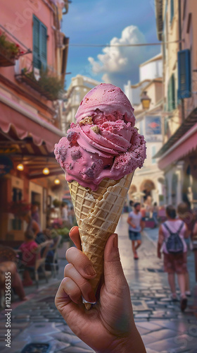 Italian gelato icecream flavoured