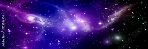 Obraz na płótnie Stars, dust and gas nebula in a far galaxy. w salonie