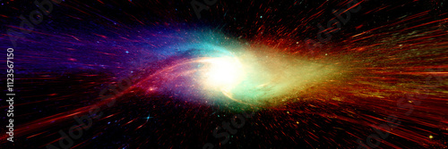 Obraz na płótnie Stars, dust and gas nebula in a far galaxy. w salonie
