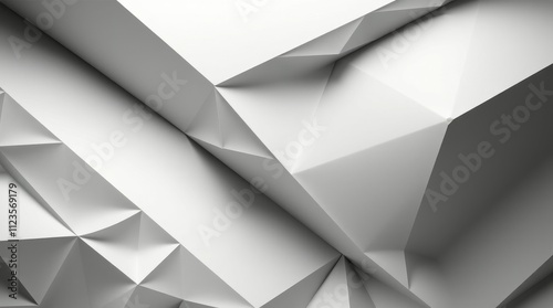 Abstract geometric shapes create depth and texture in a monochrome design