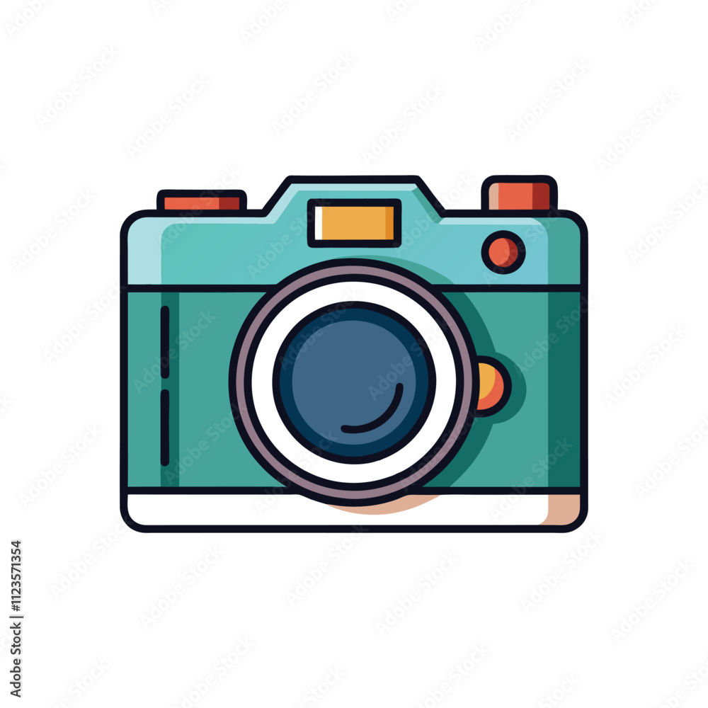 DSLR Camera with Lens Vector - Minimalist Line Art Illustration for Photography and Tech Designs DSLR Camera with Lens Vector - Minimalist Line Art Illustration for Photography and Tech Designs
