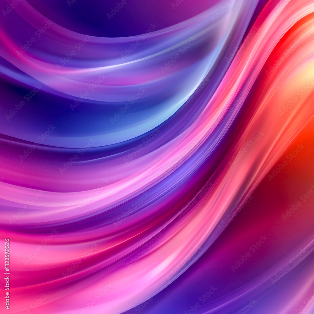 Fototapeta premium Dynamic abstract background featuring smooth, flowing shapes in vibrant colors and soft gradients