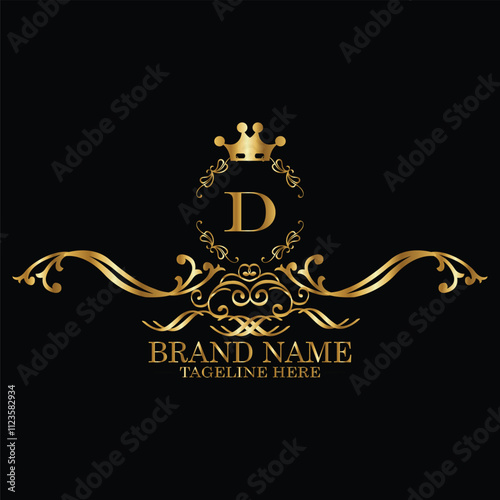 Bild auf Leinwand creative  initial  latter d logo design with modern business vector template