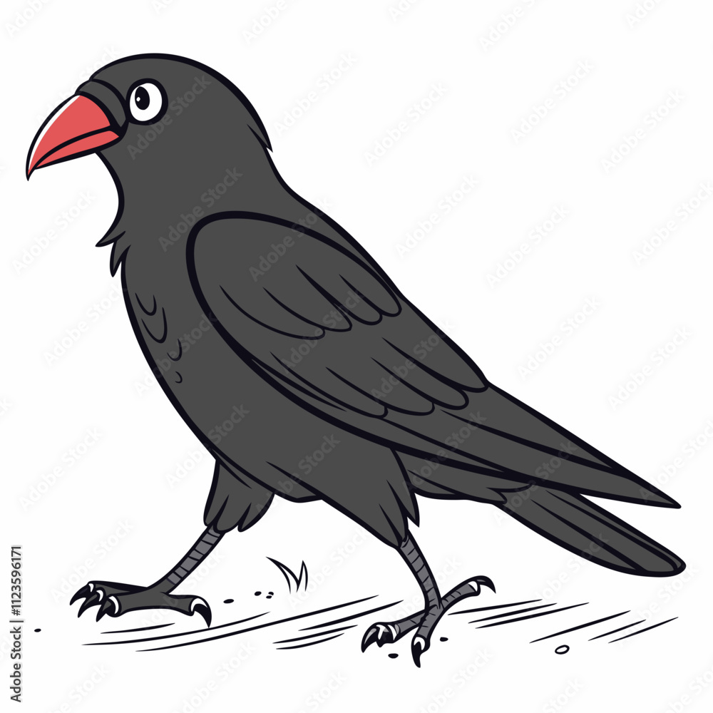 Obraz premium raven on a branch