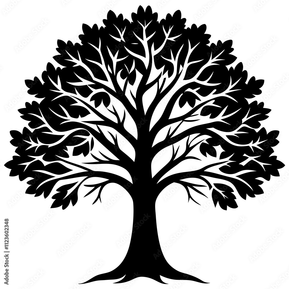 Obraz premium Tree vector and illustration on white background