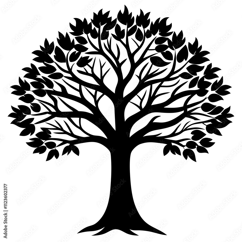 Obraz premium Tree vector and illustration on white background