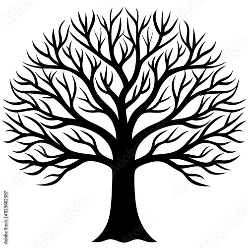 Tree vector and illustration on white background