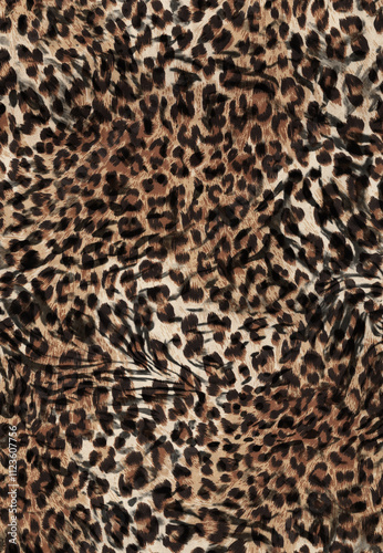 Leopard skin pattern, animal fur seamless design