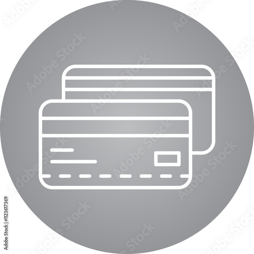 Credit debit cards illustration vector icon photo