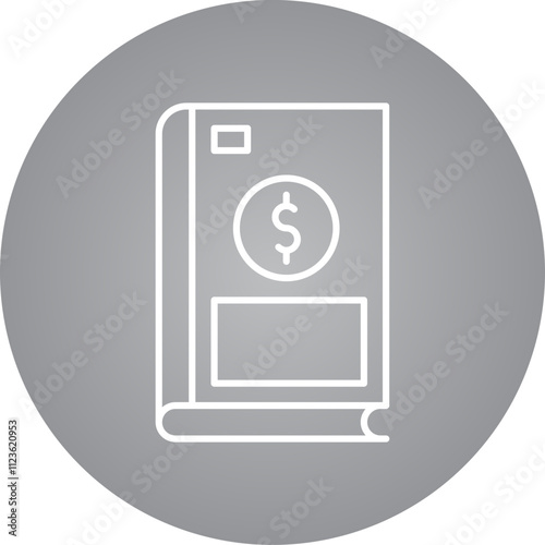 Dollar book accounting and finance essentials for business success icon