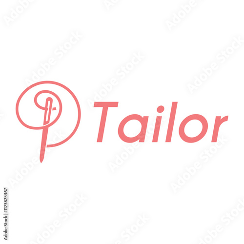 tailor flat minimalist logo design