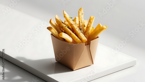 french fries with ketchup and mustard photo