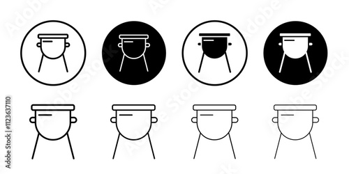 brazier icon logo sign set vector outline