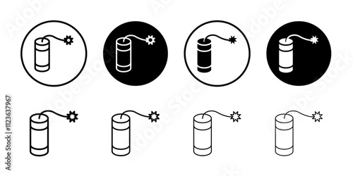 dynamite icon logo sign set vector outline