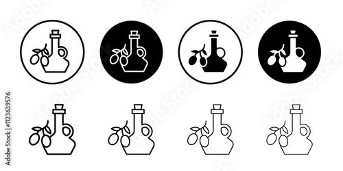 Olive oil icon logo sign set vector outline