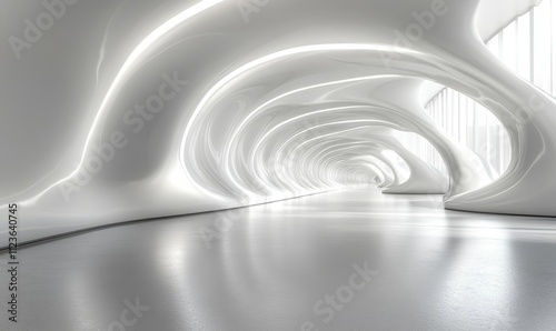 white futuristic background, Generative AI