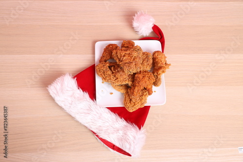 Japanese Christmas dinner with Fried Chicken