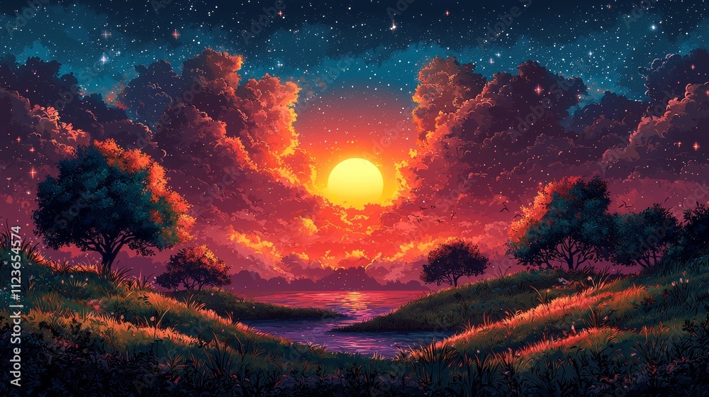 Naklejka premium A sketch showing how climate change alters global weather patterns and affects local ecosystems.