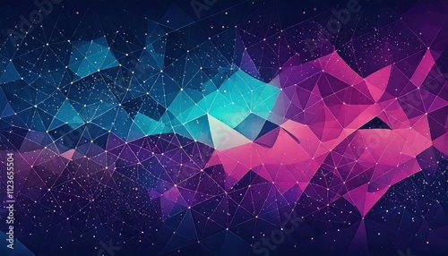 cosmic celestial dreamscape deep indigo, soft magenta, electric teal vibrant fading geometric layered gradient effect futuristic dynamic wallpaper background