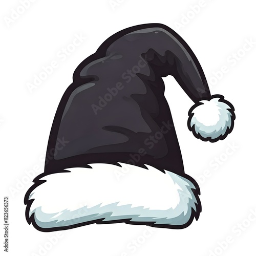 santa hat logo, christmas clothes object illustration. suitable for vector icon