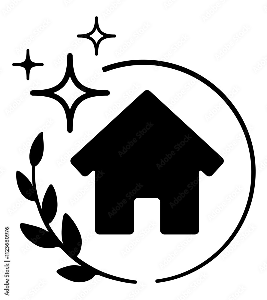 ICÔNE ENTRETIEN ET NETTOYAGE DE LA MAISON ET DU JARDIN