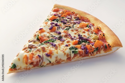 3d rendering of vegan pizza slice studio lighting highly detailed photo