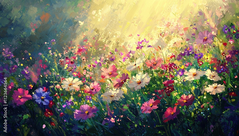 Obraz premium flowers in a garden