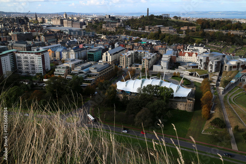 City of Edinburgh viewed from Arthur's Seat - Lothian - Edinburgh - Scotland - UK photo