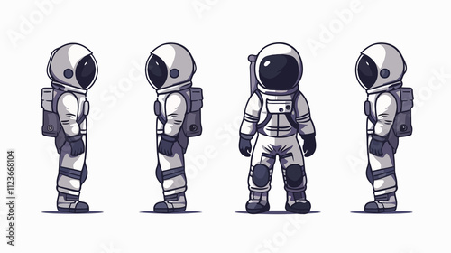 Creative Cartoon Astronaut Vector for Illustrations and Designs photo