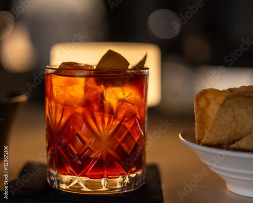 Old Fashioned cocktail.