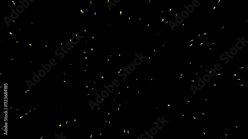 Background with gold stars and gold particles, gold background