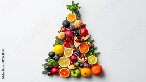 Wallpaper Mural christmas tree with fruit Torontodigital.ca