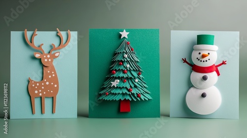 DIY Christmas Cards for Kids with Christmas Tree Designs