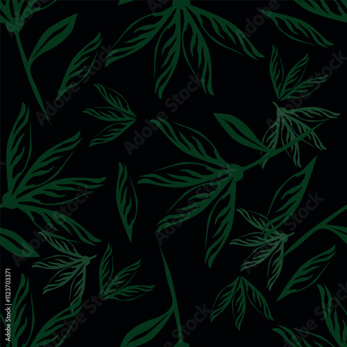 Cute seamless pattern with decorative flowers and leaves can be used for wallpapers, surface textures, textile, tile, kids cloth, pattern fills