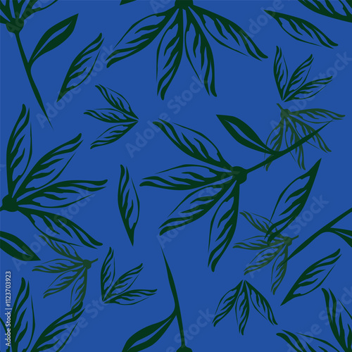 Cute seamless pattern with decorative flowers and leaves can be used for wallpapers, surface textures, textile, tile, kids cloth, pattern fills
