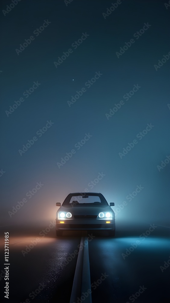 Fototapeta premium car driving on the road
