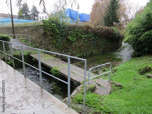 Puente sobre el río Freixa en Domaio, Galicia photo