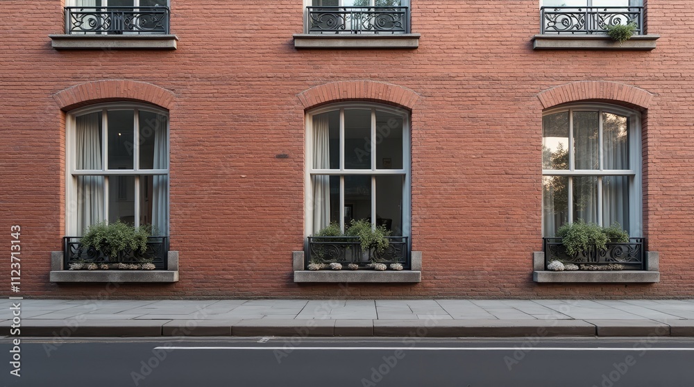 Obraz premium Bricked-Up Windows: A Symbol of Tax Avoidance in a British Building