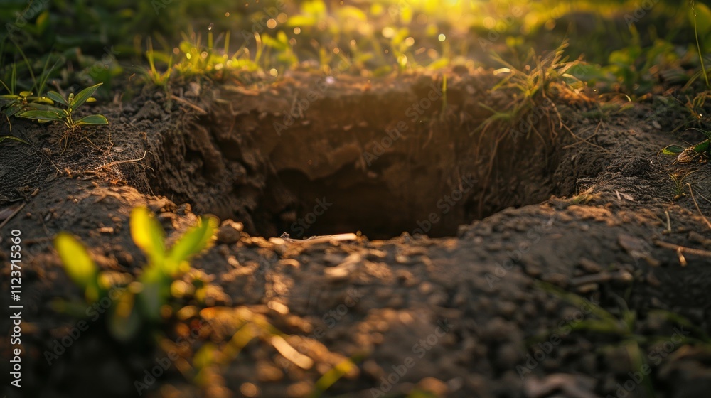 Obraz premium hole in the ground.