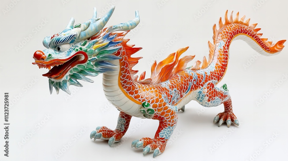 Fototapeta premium majestic dragon isolated on white background