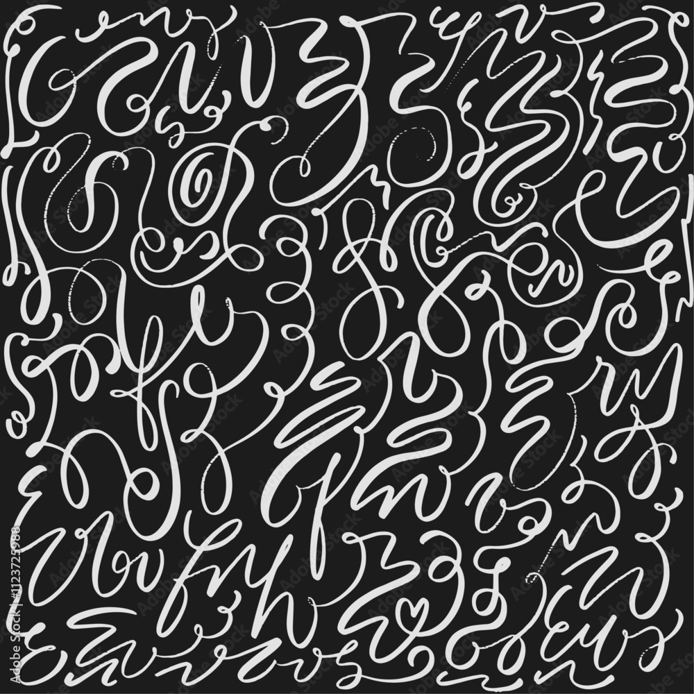 Fototapeta premium Hand drawing abstract calligraphy style illustration
