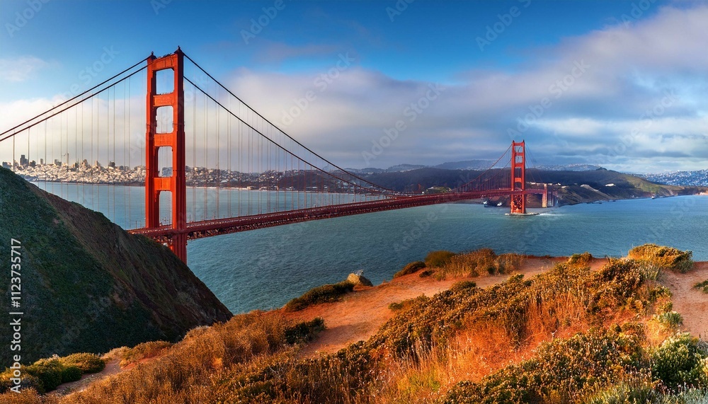 Fototapeta premium golden gate bridge at sunset