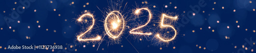 Happy New Year 2025 header Web banner