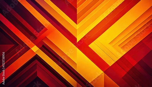 modern geometric minimalist shapes and lines bold neon vibrant orange, yellow, red colors sleek contemporary creative design stylish wallpaper background concept
