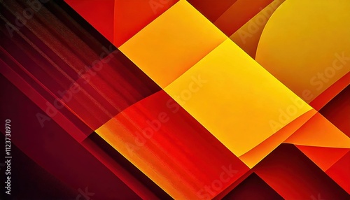 modern geometric minimalist shapes and lines bold neon vibrant orange, yellow, red colors sleek contemporary creative design stylish wallpaper background concept