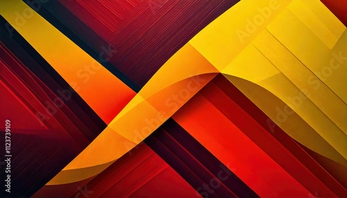 modern geometric minimalist shapes and lines bold neon vibrant orange, yellow, red colors sleek contemporary creative design stylish wallpaper background concept