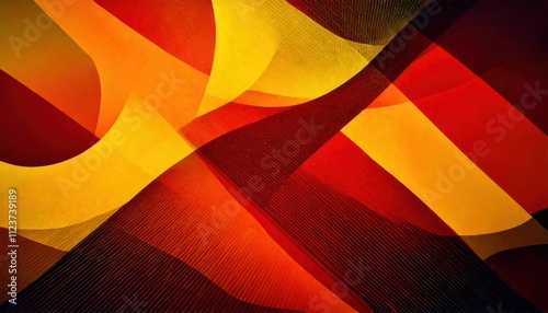 modern geometric minimalist shapes and lines bold neon vibrant orange, yellow, red colors sleek contemporary creative design stylish wallpaper background concept
