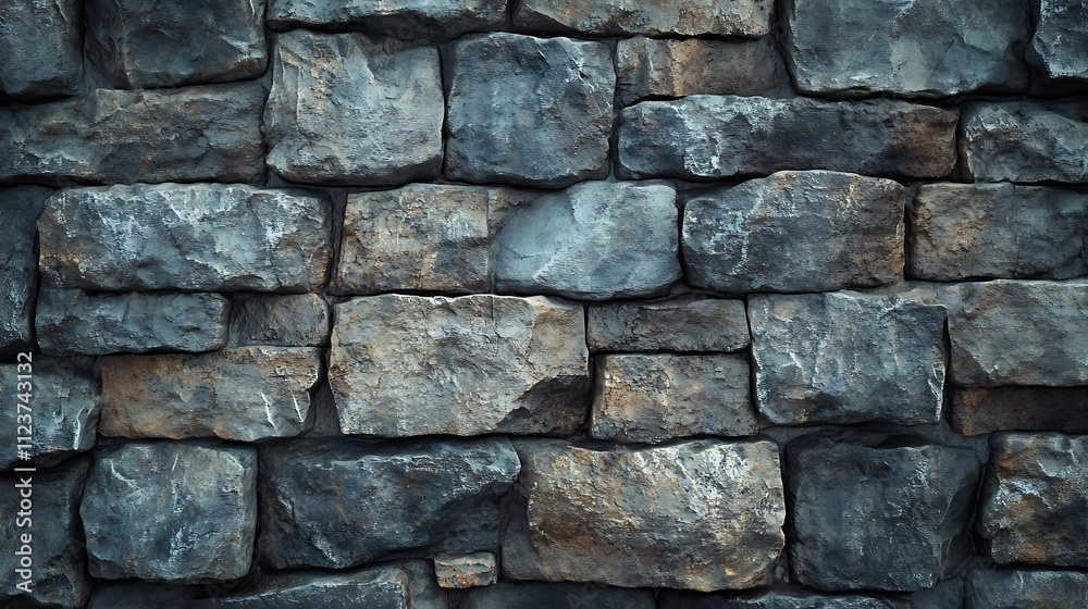 Obraz premium Stacked stone rustic wall finish design high resolution wallpaper