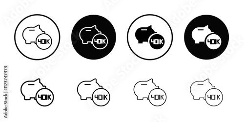 401k retirement savings icon web design in vector