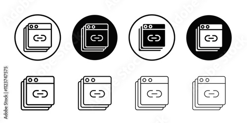 Backlink icon web design in vector